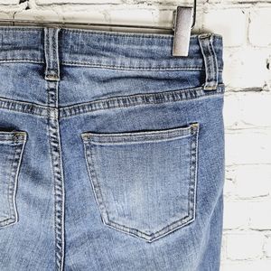 REVOLVE PISTOLA | skinny distressed frayed/raw edge step hem stretch jeans